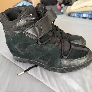 Sorel Black Wedge Sneakers